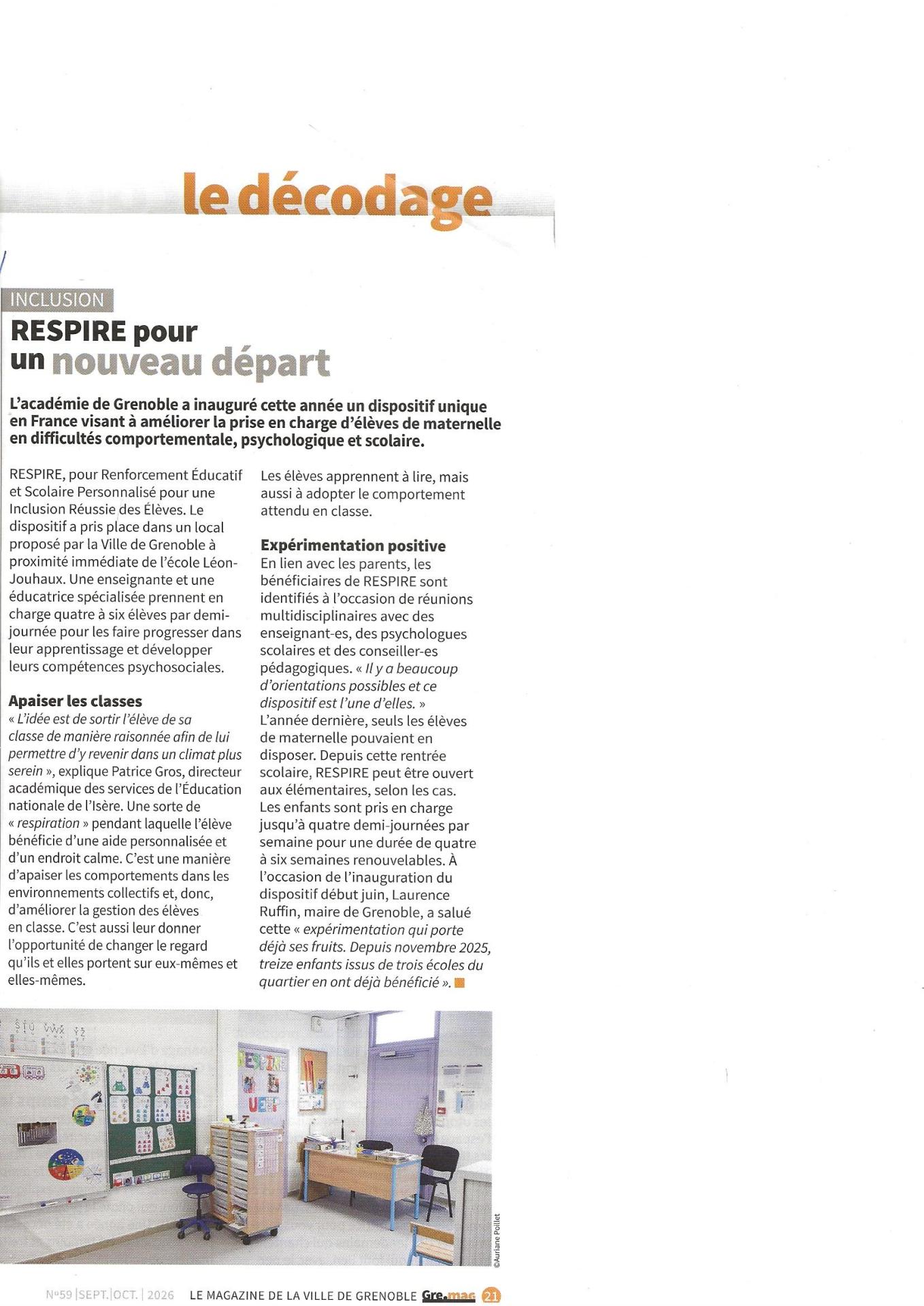 Pour une meilleure inclusion en Maternelle